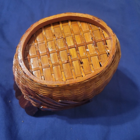Vintage Wicker Rattan Turkey Basket Thanksgiving Decor Center Piece - Picture 6 of 6